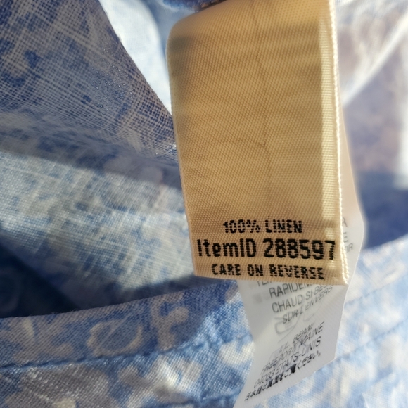 L.L. Bean 18 Petite Light Blue Printed A-Line Maxi Skirt - Picture 10 of 15